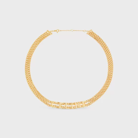 Gourmette Necklace In Brass With Finish - | ^CELINE Best Sale