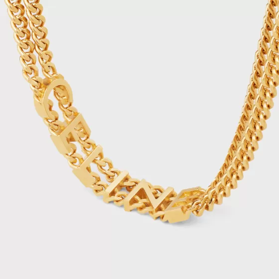 Gourmette Necklace In Brass With Finish - | ^CELINE Best Sale