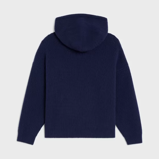 Hooded Sweater In Ribbed Wool - | ^CELINE Hot