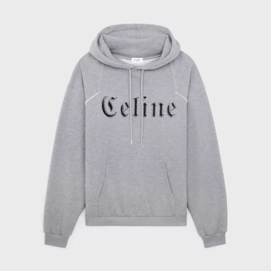 Hoodie In Cotton Fleece With Studs - | ^CELINE Sale