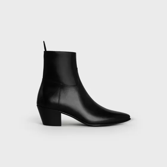 Jacno Zipped Boot In Shiny Calfskin - | ^CELINE Cheap