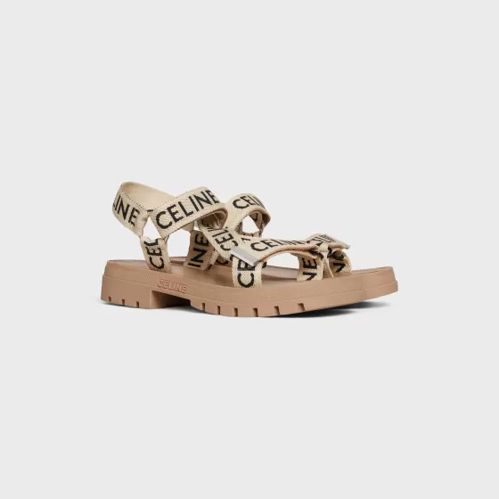 Leo Strappy Sandal In With "" Jacquard - | ^CELINE New