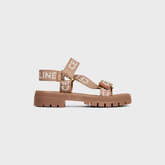 Leo Strappy Sandal In Wool With "" Jacquard - | ^CELINE Outlet