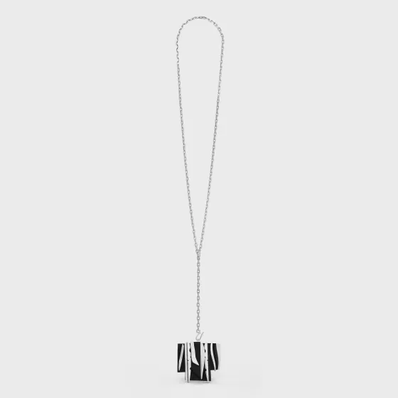 Nevelson Project Necklace Sterling Silver And Oak Wood - | ^CELINE New