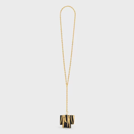 Nevelson Project Necklace Vermeil And Oak Wood - | ^CELINE Online