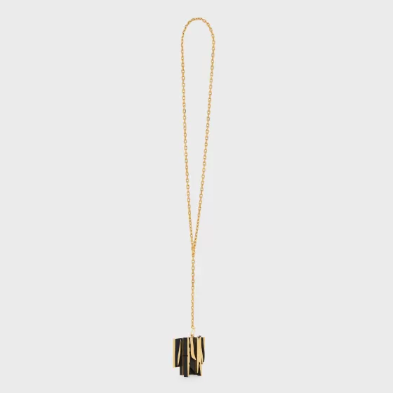 Nevelson Project Necklace Vermeil And Oak Wood - | ^CELINE Online