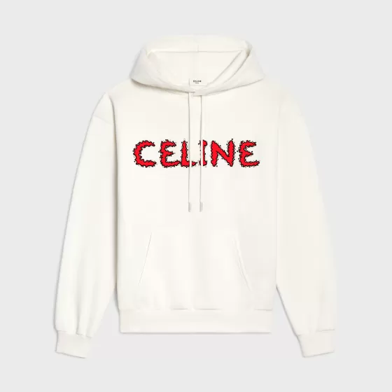 Rhinestones Hoodie In Cotton Fleece - | ^CELINE Fashion