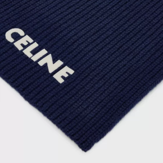 Scarf In Ribbed Felted Wool - | ^CELINE Sale