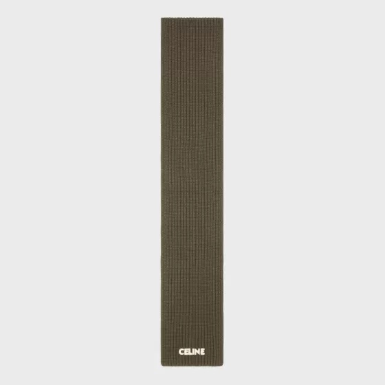 Scarf In Ribbed Wool - | ^CELINE Clearance