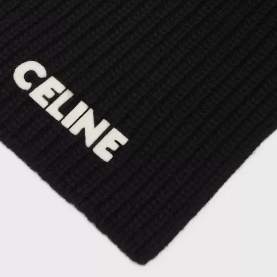 Scarf In Ribbed Wool - | ^CELINE Cheap