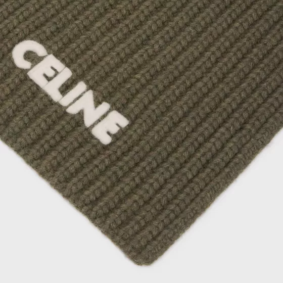 Scarf In Ribbed Wool - | ^CELINE Clearance