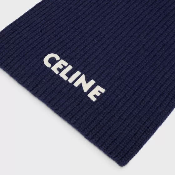 Scarf In Ribbed Wool - | ^CELINE Clearance