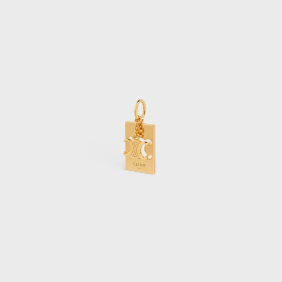 Separables Triomphe Interlocked Pendant In Brass With Finish - | ^CELINE Online