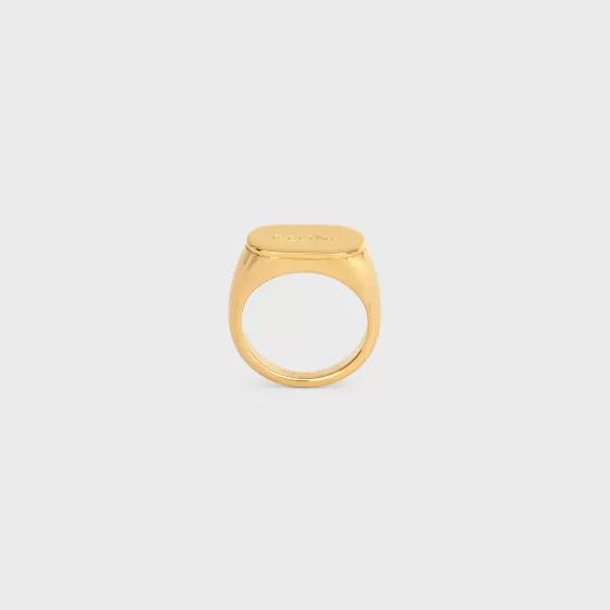 Signet Ring In Brass With Finish - | ^CELINE New