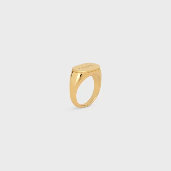 Signet Ring In Brass With Finish - | ^CELINE New