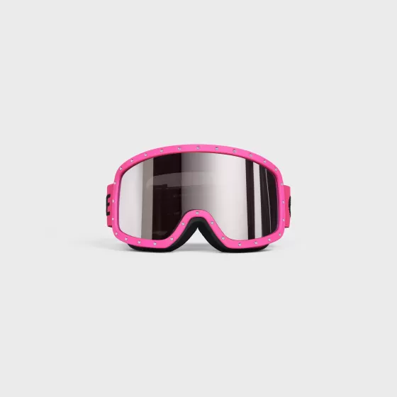 Ski Mask In Plastic With Metal Studs & Mirror Lenses - | ^CELINE Store