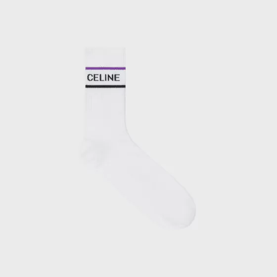 Socks In Striped Cotton - | ^CELINE Discount