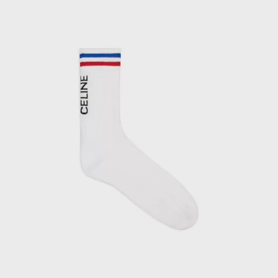 Socks In Striped Cotton - | ^CELINE Hot