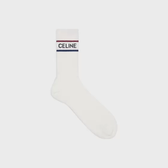 Socks In Striped Cotton - | ^CELINE Hot