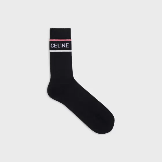 Socks In Striped Cotton - | ^CELINE Best Sale