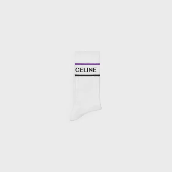 Socks In Striped Cotton - | ^CELINE Discount