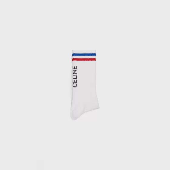 Socks In Striped Cotton - | ^CELINE Hot