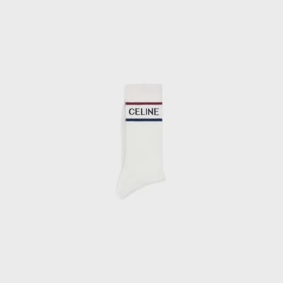 Socks In Striped Cotton - | ^CELINE Hot