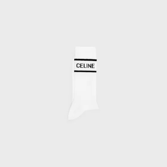 Socks In Striped Cotton - | ^CELINE Flash Sale