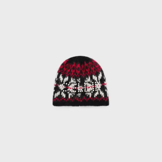 Studs Beanie In Snowflakes Wool - | ^CELINE Store