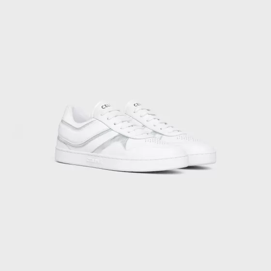 Trainer Low Lace-Up Sneaker In Calfskin & Laminated Calfskin - | ^CELINE Clearance