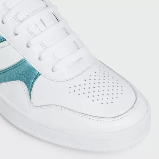 Trainer Low Lace-Up Sneaker In Calfskin & Laminated Calfskin - | ^CELINE Online