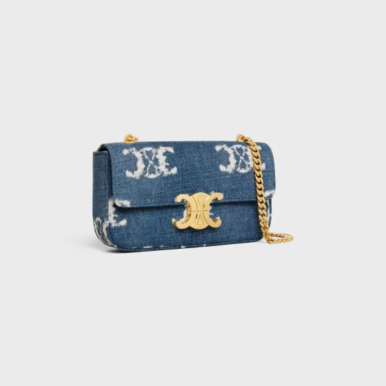 Chain Shoulder Bag Triomphe In Denim With Triomphe - | ^CELINE Online