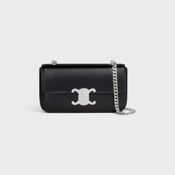 Chain Shoulder Bag Triomphe In Shiny Calfskin - | ^CELINE Fashion