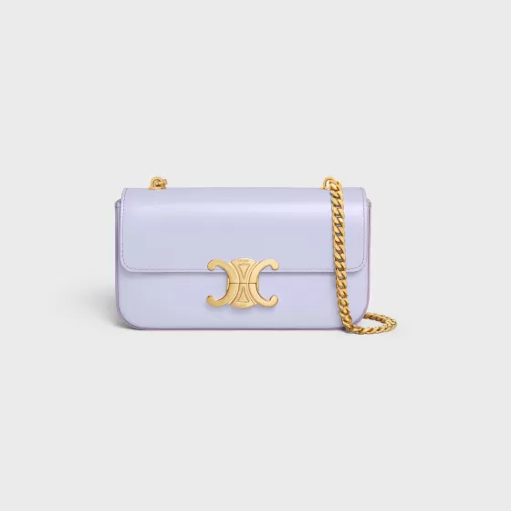 Chain Shoulder Bag Triomphe In Shiny Calfskin - | ^CELINE Shop