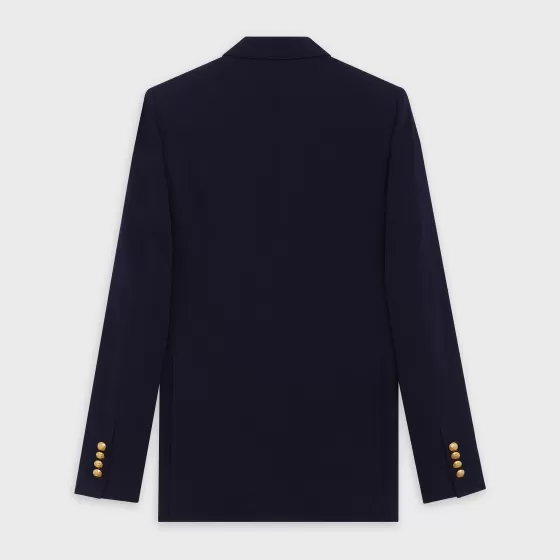 Classic Jacket In Diagonal Wool - | ^CELINE Best