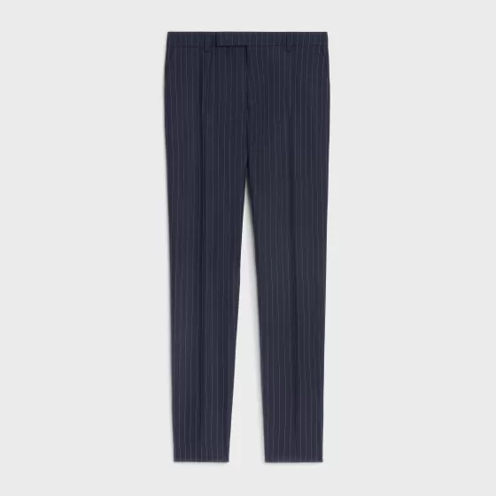 Classic Pants In Striped Cashmere Wool - | ^CELINE Best