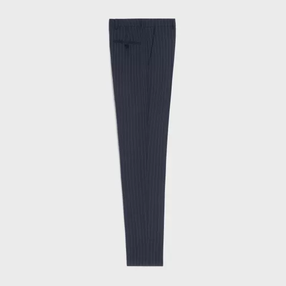 Classic Pants In Striped Cashmere Wool - | ^CELINE Best