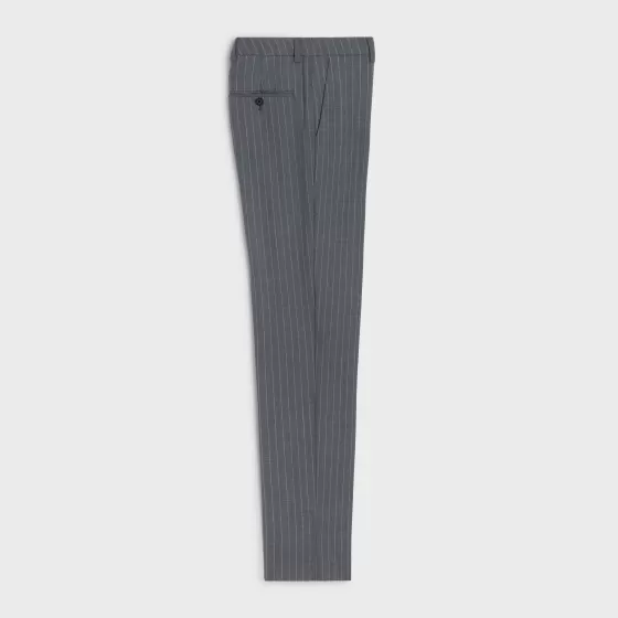 Classic Pants In Striped Wool - | ^CELINE New