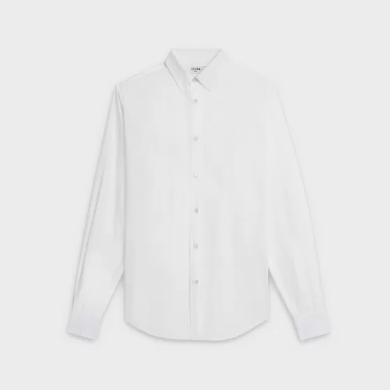 Classic Shirt In Cotton Poplin - | ^CELINE Flash Sale