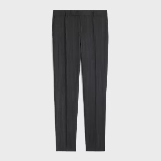 Classic Striped Flannel Pants - | ^CELINE Store