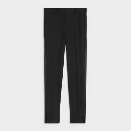 Classic Tux Pants In Grain De Poudre - | ^CELINE Discount