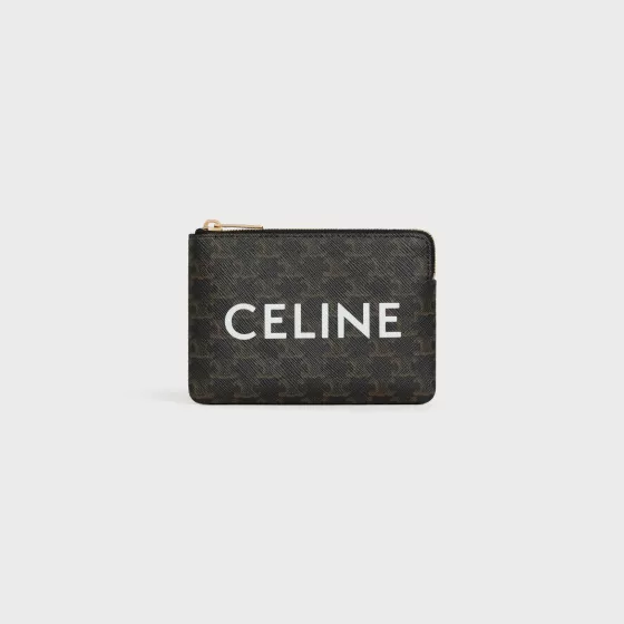 Coin And Card Pouch In Triomphe Canvas - | ^CELINE Outlet