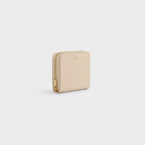 Compact Zipped Wallet In Grained Calfskin - | ^CELINE Flash Sale