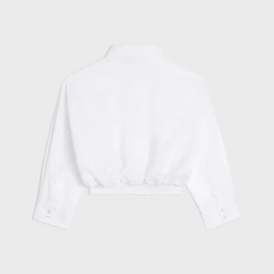 Cropped Smock Shirt In Cotton Batiste - | ^CELINE Clearance