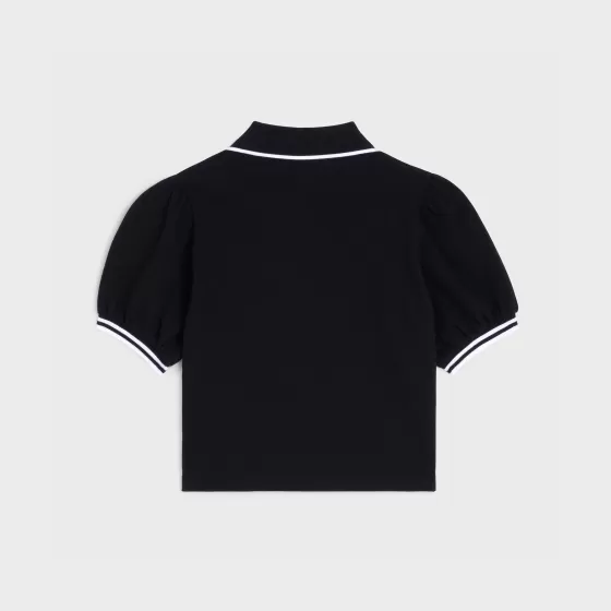 Cropped Triomphe Polo Shirt In Cotton Pique - | ^CELINE Best