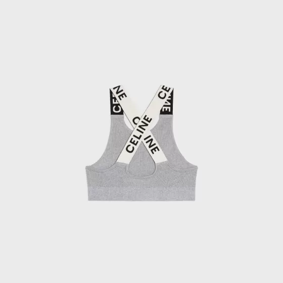 Crossback Sports Bra In Athletic Knit - | ^CELINE Outlet