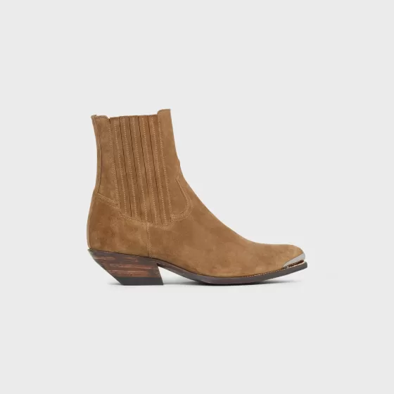 Cruiser Boots Chelsea Boot With Metal Toe In Suede Calfskin - | ^CELINE Best Sale