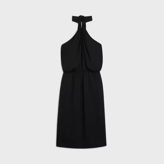 Draped Barrette Dress In Silk Cady - | ^CELINE Sale