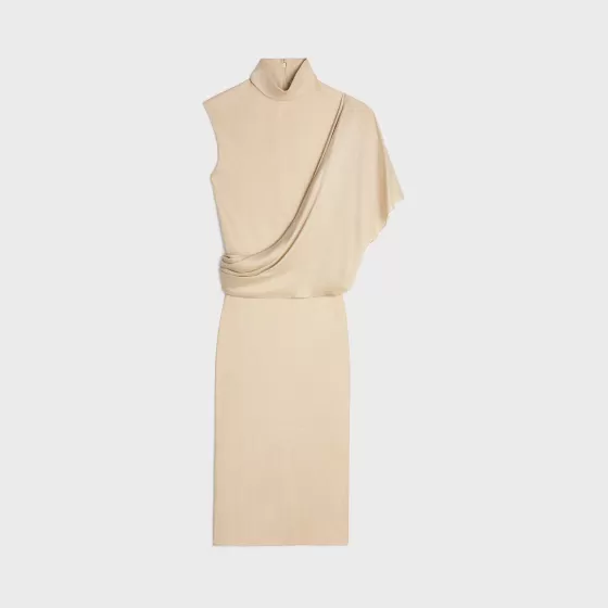 Draped Dress In Silk - | ^CELINE Outlet