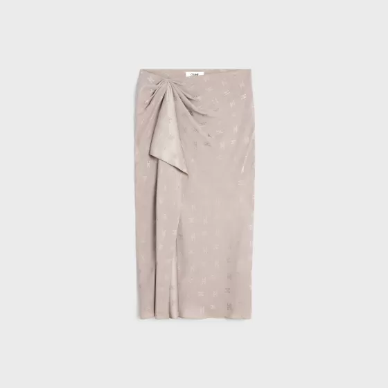 Draped Skirt In Silk - | ^CELINE Cheap